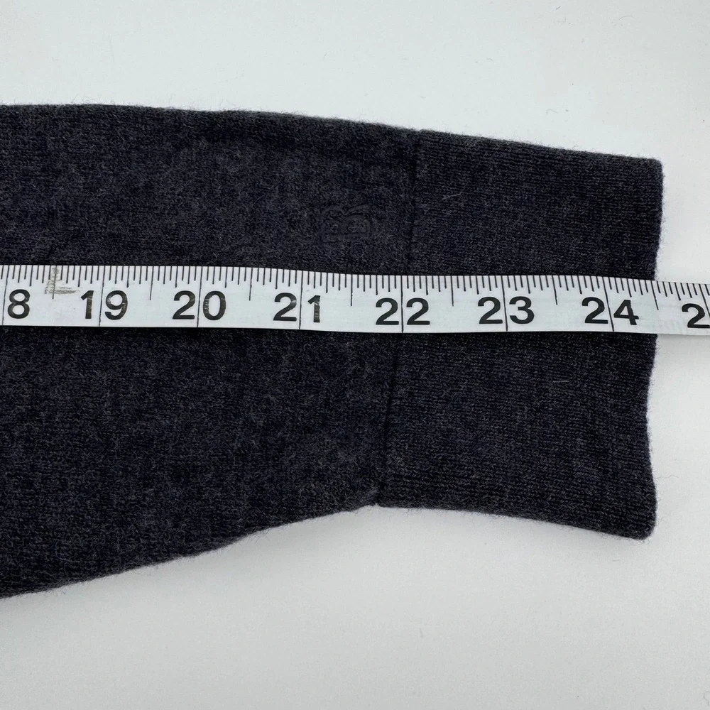 Banana Republic Half Zip Sweater Mens XL Charcoal Grey Italian Merino Wool